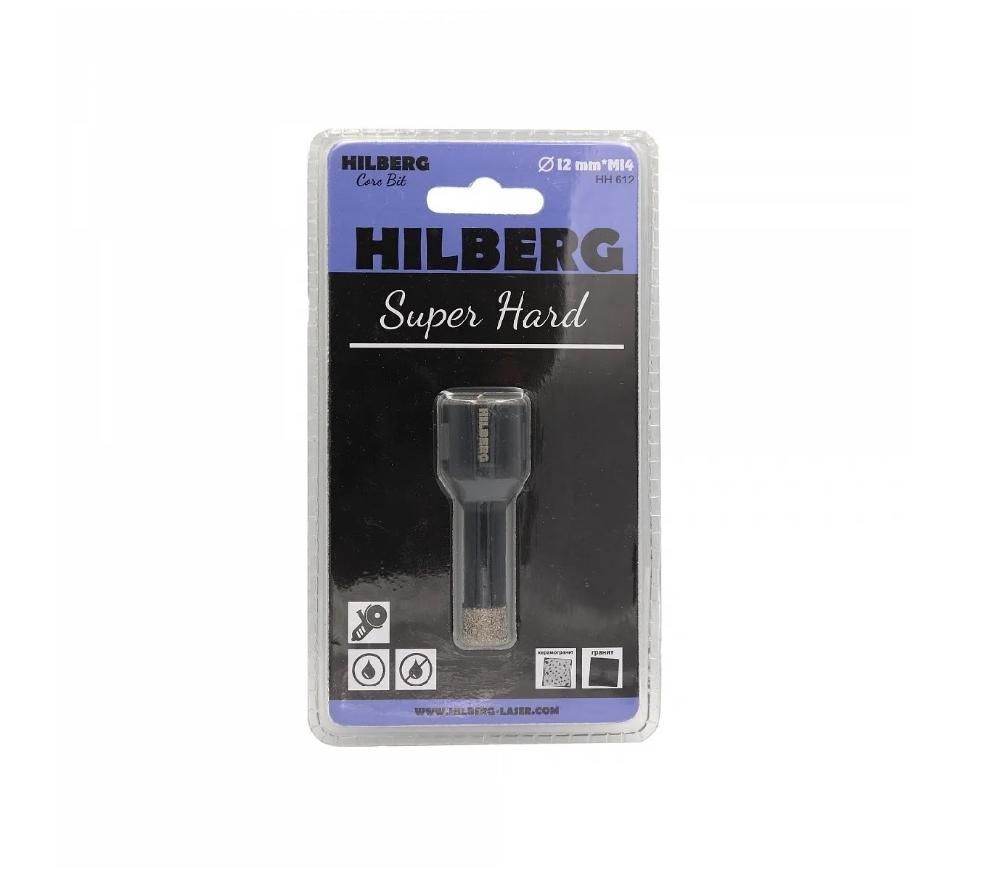 Коронка алмазная 12мм Hilberg Super Hard М14 HH612