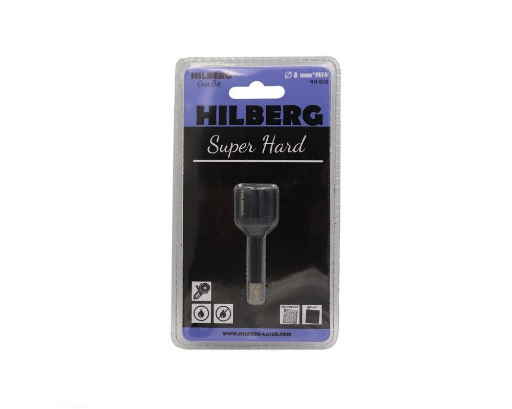 Коронка алмазная 8мм Hilberg Super Hard М14 HH608