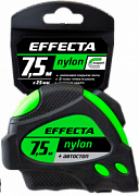 Рулетка Effecta Nylon -7,5м/25 мм с магнитом, автостопом, лентой нейлон