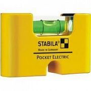STABILA Уровень тип Pocket Electric (1гориз., точн. 1мм/м) с чехлом на пояс на блистере